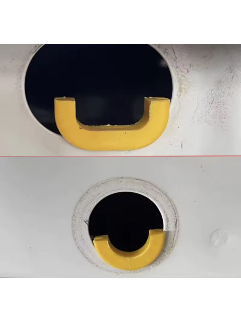 Protective covers for working with process holes, yellow