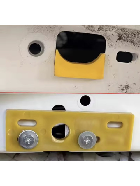 Protective covers for working with process holes, yellow