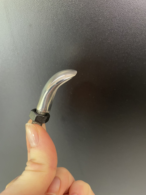 Set of metal tips for lever, M8 thread, height 3.5 cm