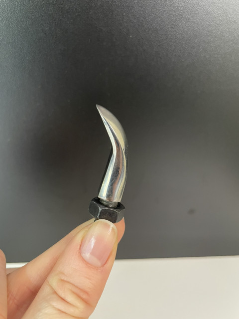 Set of metal tips for lever, M8 thread, height 3.5 cm