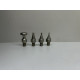 Set of metal bits, 4 pcs., M8 thread