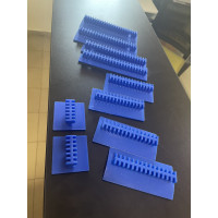 Set of blue adhesive adapters 10-in-1