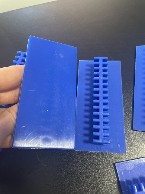 Set of blue adhesive adapters 10-in-1