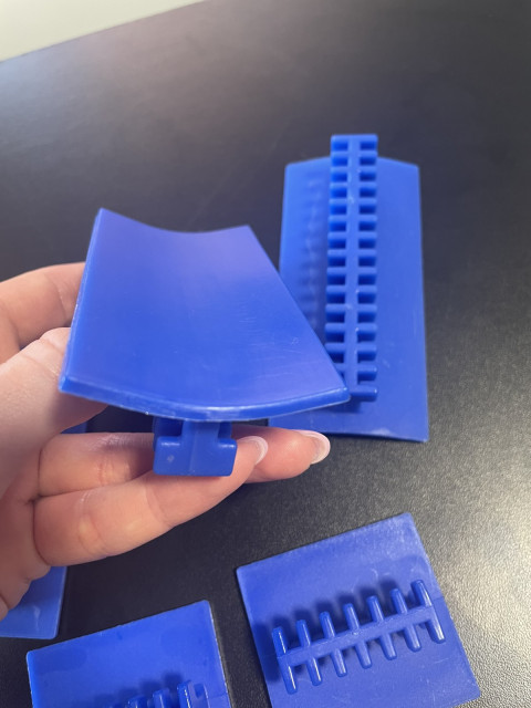 Set of blue adhesive adapters 10-in-1