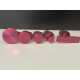 Set of aluminum adhesive adapters, 5 pcs (round + 1 cross)