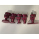 Set of aluminum adhesive adapters, 5 pcs (round + 1 cross)