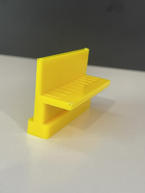 L-55mm Edge Glue-On Adapter, Yellow