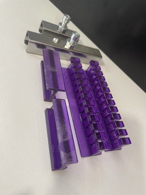 ICE PURPLE Adhesive Strip Set (4 pcs.) + Metal Clips