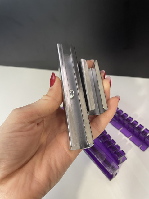 ICE PURPLE Adhesive Strip Set (4 pcs.) + Metal Clips