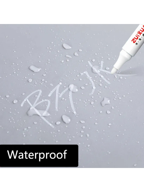 The marker is white, 2 mm