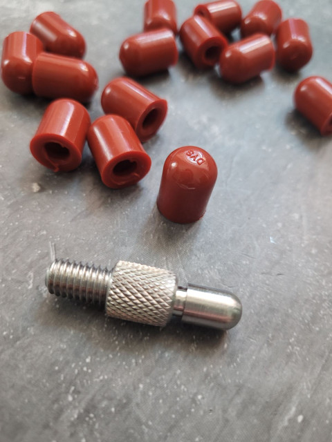 Set of tip spherical metal M8 thread + 30 rubber nozzles