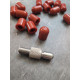 Set of tip spherical metal M8 thread + 30 rubber nozzles