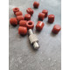 A set of tip flat surface metal M8 thread + 30 rubber nozzles