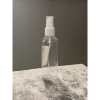 Transparent bottle of 100 ml with a sprayer