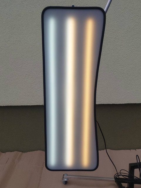 PDR Led lamp semi-oval, 6 stripes three white warm \ three white cold. 
