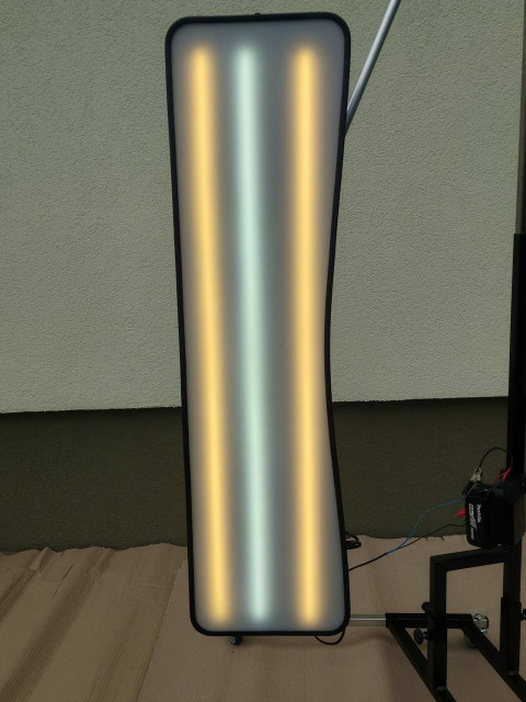 PDR Led lamp semi-oval, 6 stripes three white warm \ three white cold. 