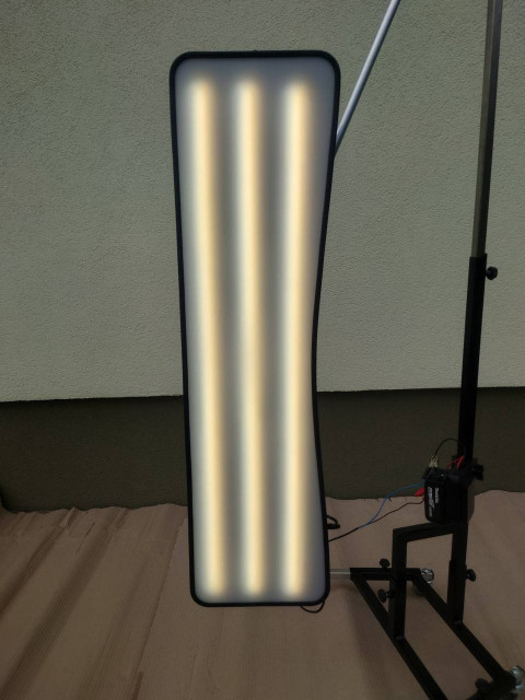 PDR Led lamp semi-oval, 6 stripes three white warm \ three white cold. 