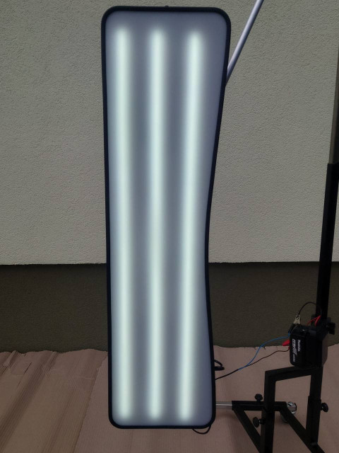 PDR Led lamp semi-oval, 6 stripes three white warm \ three white cold. 
