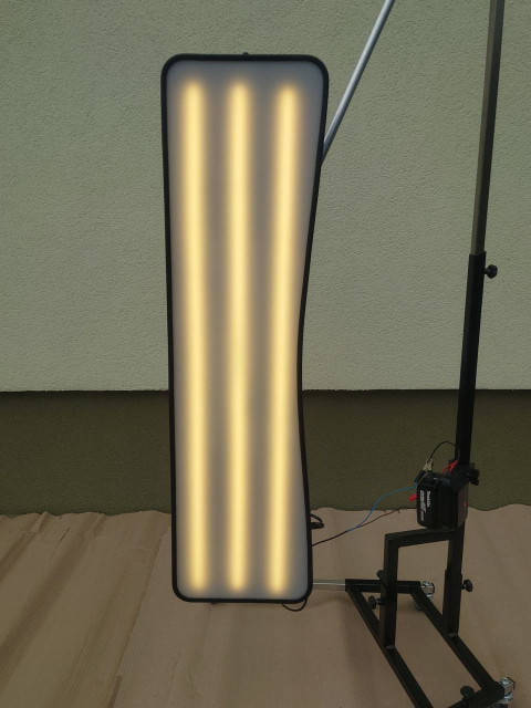 PDR Led lamp semi-oval, 6 stripes three white warm \ three white cold. 