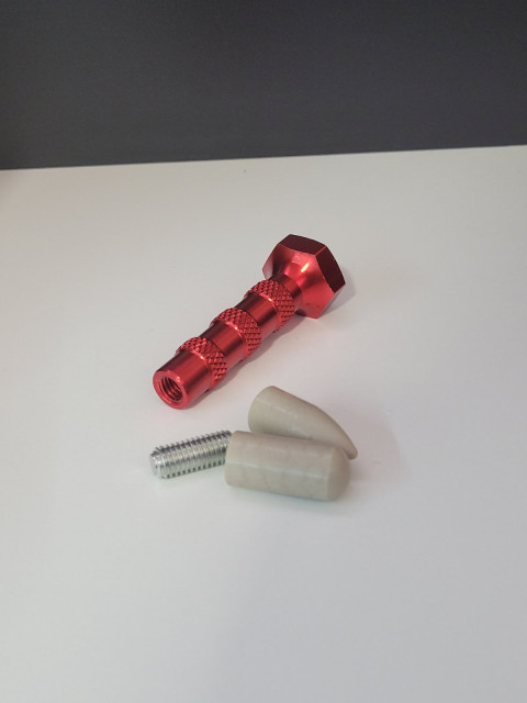 Knockdown red complete with 2 tips, thread M8.