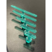 A set of crisis adapters, turquoise, stepped surface, durable, 5 pcs.