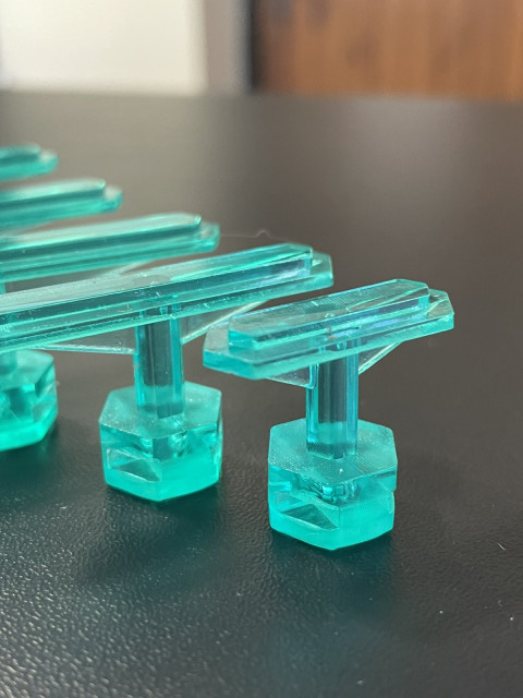A set of crisis adapters, turquoise, stepped surface, durable, 5 pcs.