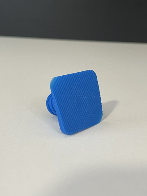 Adhesive adapter square asymmetrical Blue 27x27