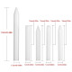 Set of white polyacetal cores, 5 pcs.